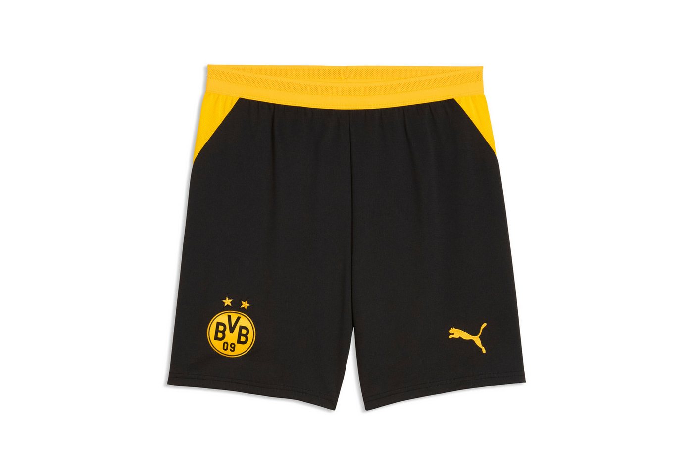 PUMA Trainingsshorts BVB SHORTS REPLICA Regular Fit, für Fußball, sportlicher Stil, atmungsaktives Material