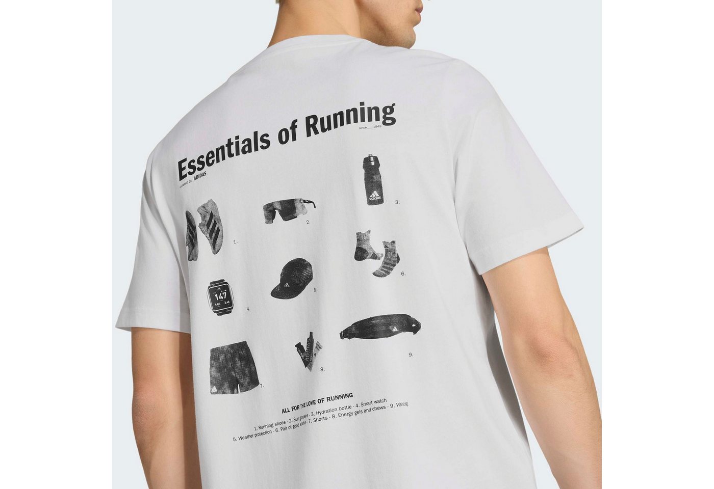 adidas Performance Laufshirt RUN ESSENTIALS GRAFIK aus Baumwolle, für Erwachsene Bild 2