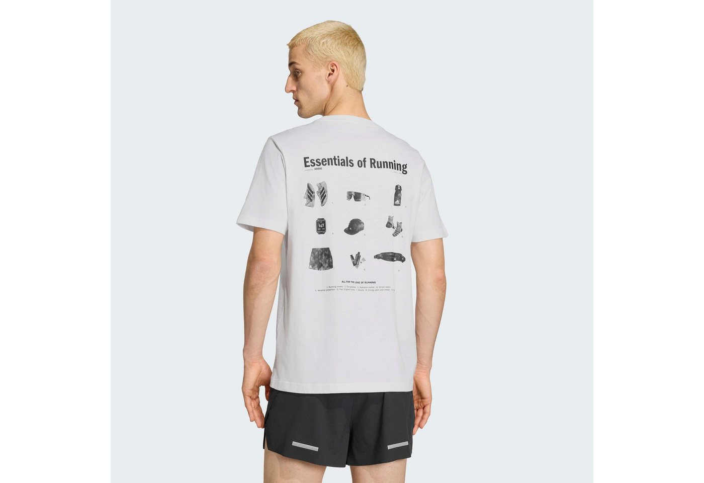 adidas Performance Laufshirt RUN ESSENTIALS GRAFIK aus Baumwolle, für Erwachsene Bild 3