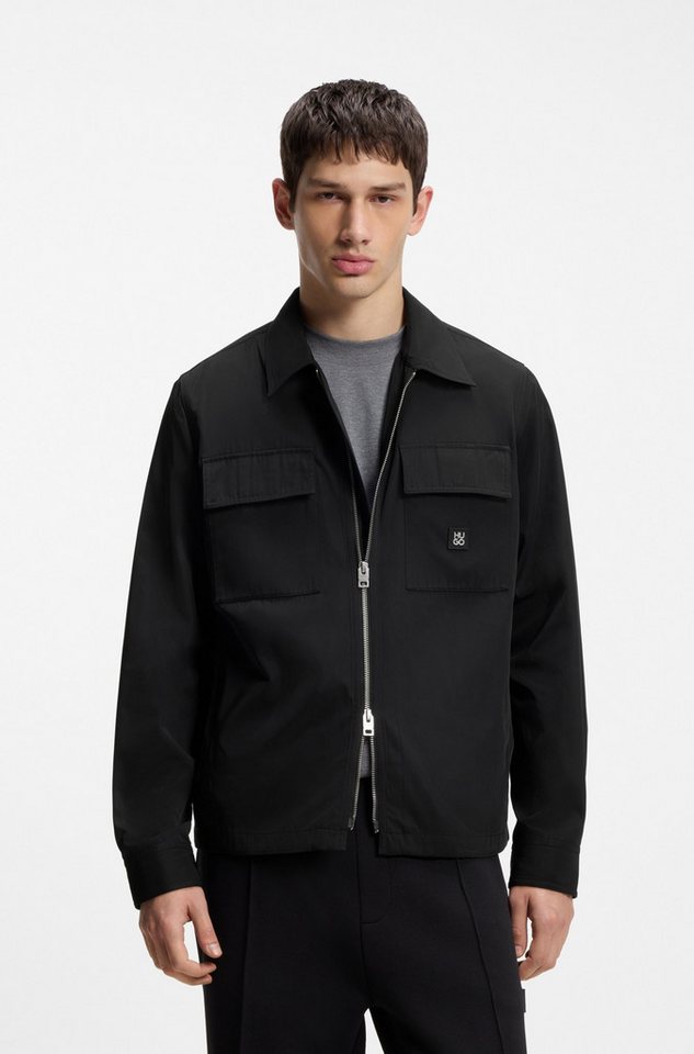 HUGO Outdoorhemd Elack Oversize Fit, kürzer geschnitten, wasserabweisend, 2-Wege-Zipper Bild 3