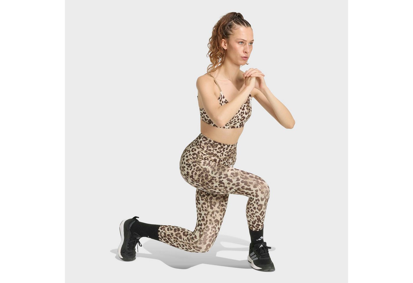 adidas Performance Trainingstights OPTIME ESSENTIALS 3-STREIFEN LEOPARD 7/8 LEGGINGS Bild 2