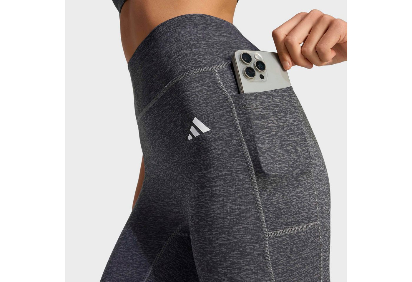 adidas Performance Trainingstights OPTIME ESSENTIALS WORKOUT HEATHER 7/8-LEGGINGS