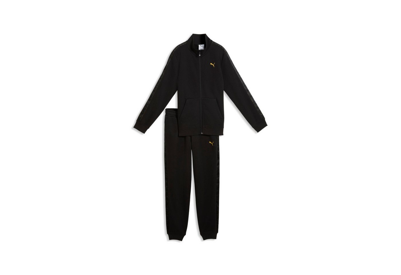 PUMA Trainingsanzug ESS TAPE FULL-ZIP SWEAT SUIT FL G (2-tlg), 2-teiliges Set, mit Reißverschluss am Oberteil, Langarm-Oberteil