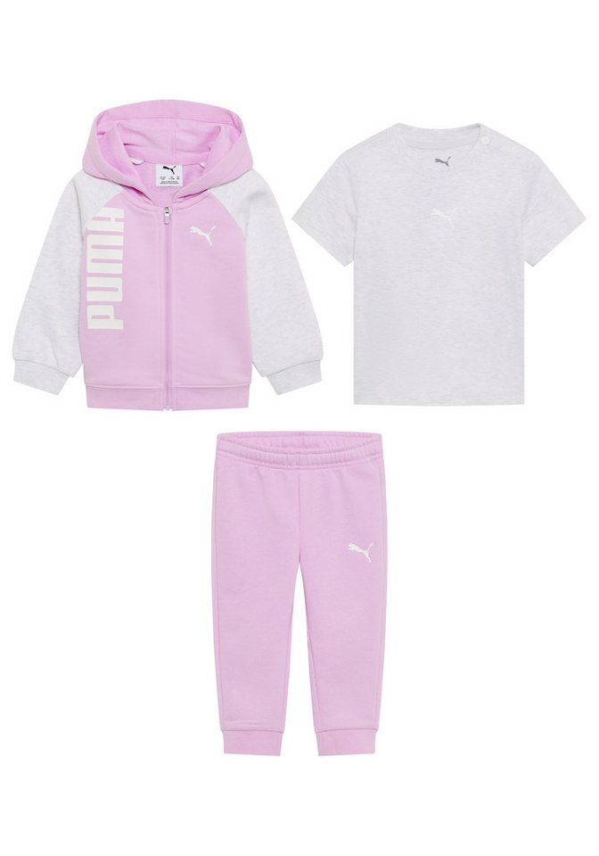 PUMA Trainingsanzug MINICATS TEE HOODED FZ AND PANTS SET TR INF (2-tlg), für Babys, mit Kapuze, im Colour-Blocking-Design Bild 2