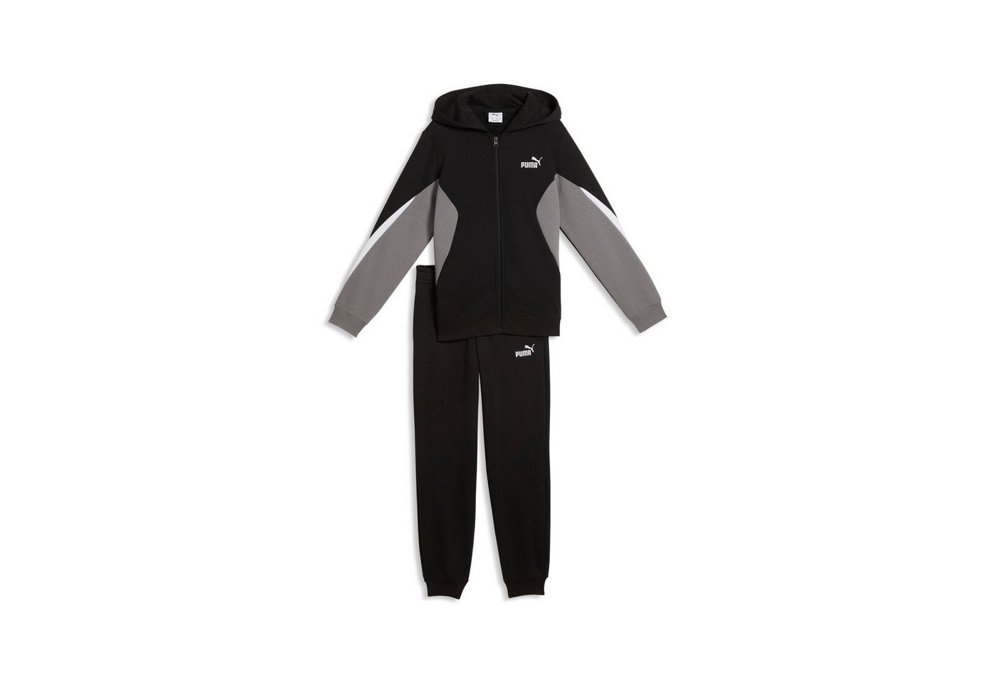 PUMA Trainingsanzug ESS BLOCK FULL-ZIP SWEAT SUIT B (2-tlg), 2-teiliges Set, mit Reißverschluss am Oberteil, Regular Fit Bild 2