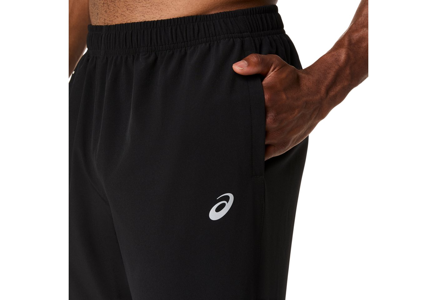 Asics Laufhose ICON PANT mit Handytasche hinten im Bund, Beinabschluss mit seitlichem Zipper Bild 2