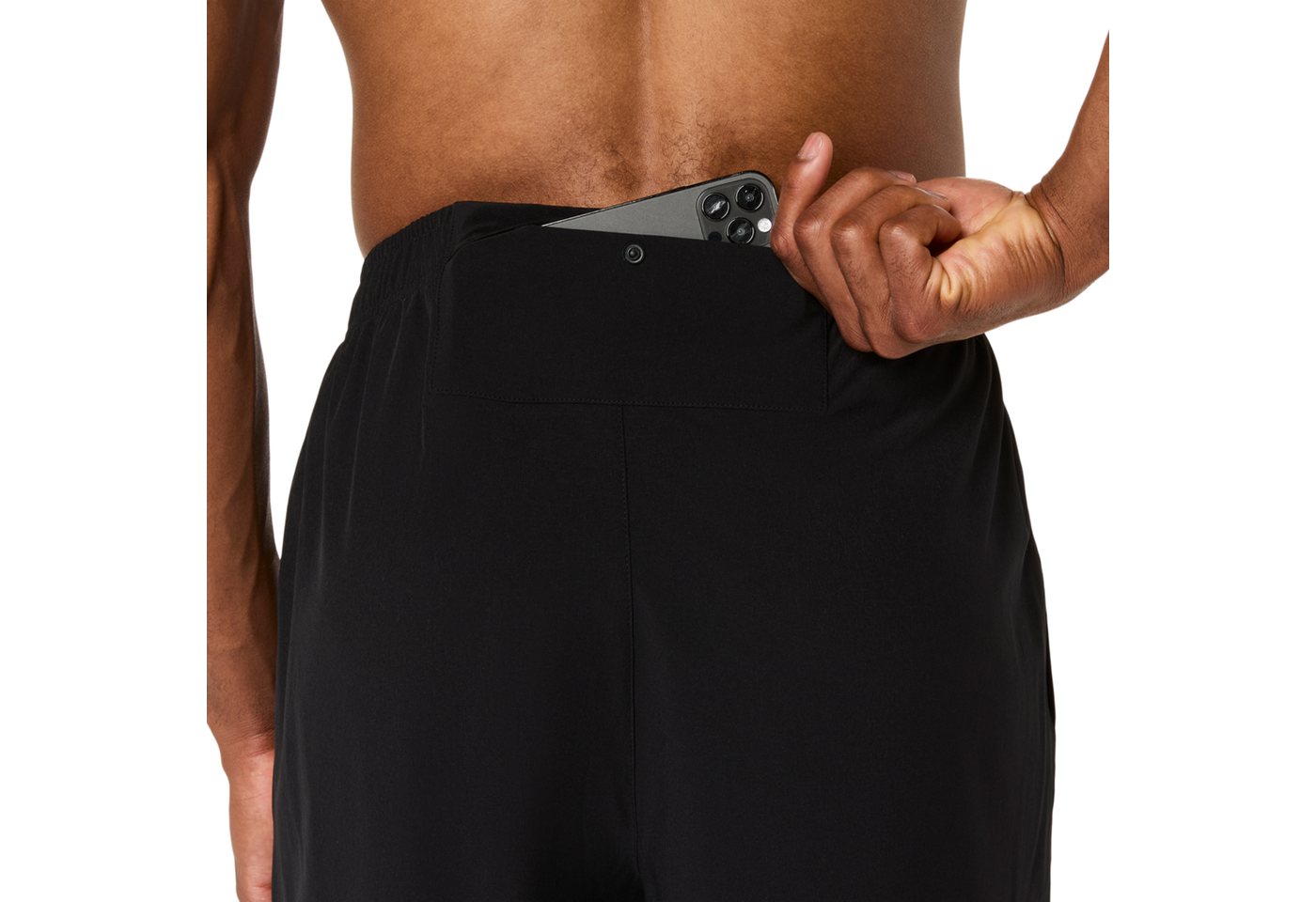Asics Laufhose ICON PANT mit Handytasche hinten im Bund, Beinabschluss mit seitlichem Zipper Bild 5