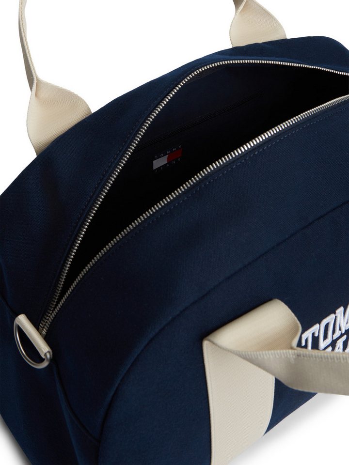 Tommy Jeans Weekender TJM BOLD VARSITY DUFFLE, Unisex Umhängetasche, Henkeltasche mit Kontrastbesatz