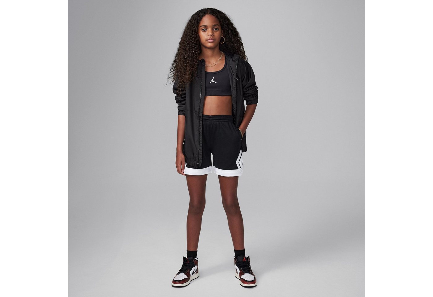 Jordan Trainingsshorts JDG WJ SPORT DIAMOND SHORT für Kinder, mit Diamant-Seiteneinsätzen, aus Mesh-Gewebe Bild 2