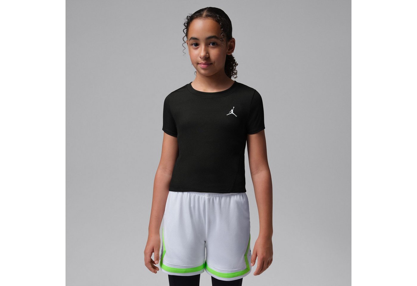 Jordan Trainingsshirt JDG JUMPMAN SPRT RIB TOP für Kinder, mit Kurzarm-Design, unifarben, aus Polyester und Elasthan Bild 4