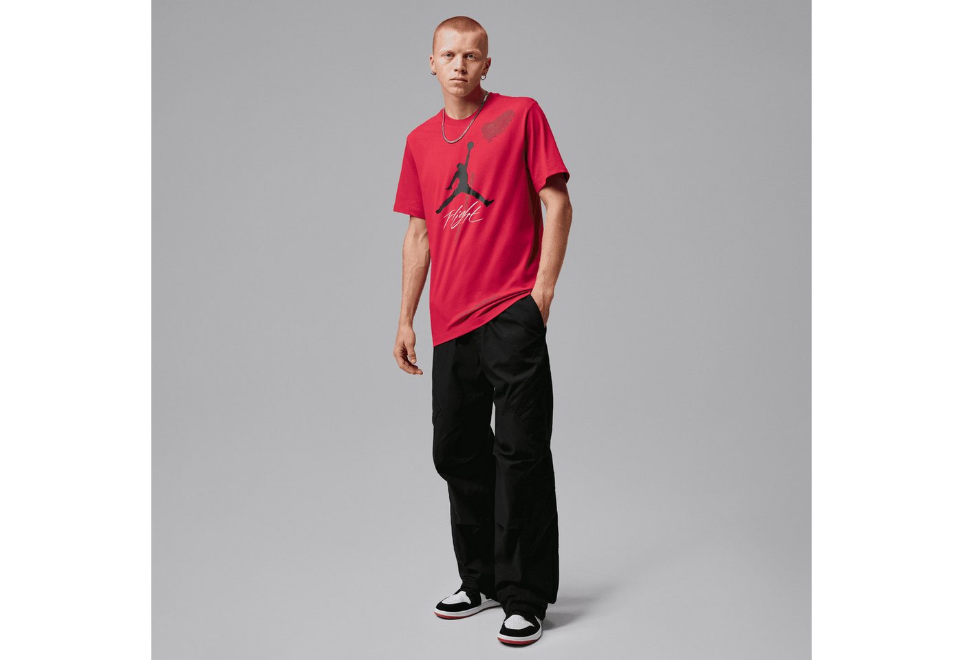 Jordan Trainingsshirt Jordan Jumpman Flight Men's T-Shirt für Laufen und Fitness, mit Rundhalsausschnitt, aus Baumwolle