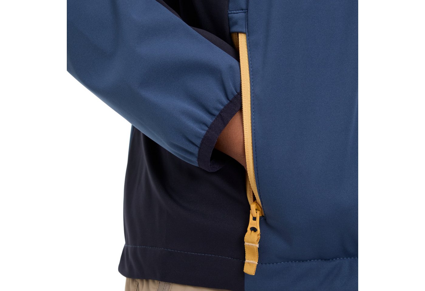 McKINLEY Outdoorjacke JU.-UNTERJACKE ABE LT B kontrastfarbige Einsätze und Accessoires, mit Kapuze