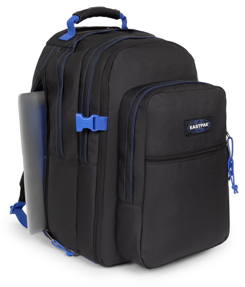 Eastpak Freizeitrucksack TUTOR Kontrast Black Blue, Schulrucksack mit seitlichem Laptopfach Bild 4