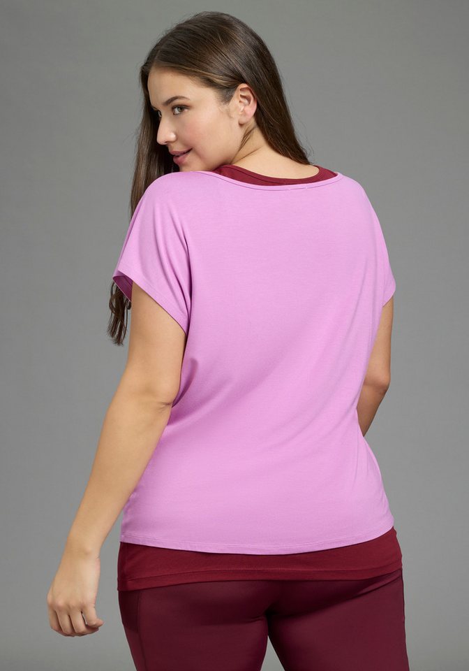 Laura Scott CURVE Yoga & Relax Shirt Große Größen (Set, 2) im 2er-Set, mit Rundhalsausschnitt, aus Jersey, unifarben Bild 3