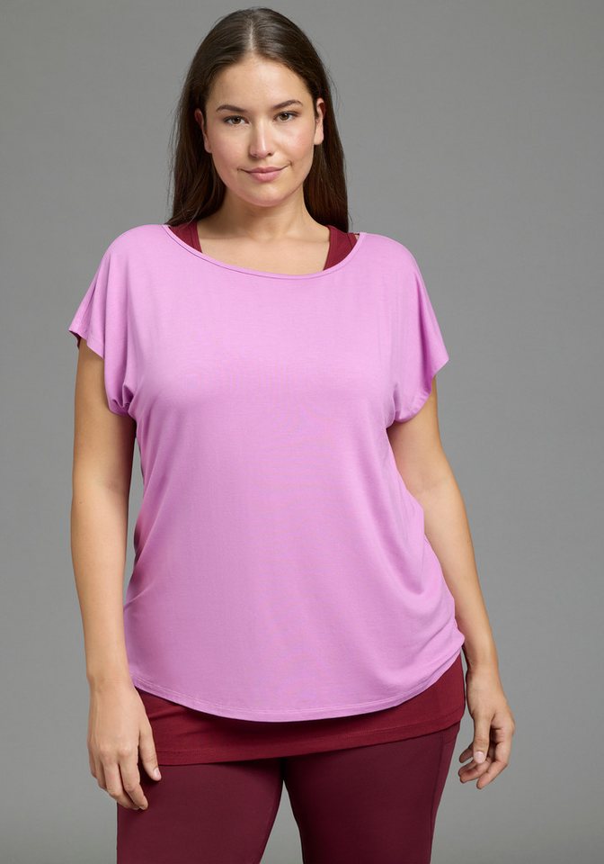 Laura Scott CURVE Yoga & Relax Shirt Große Größen (Set, 2) im 2er-Set, mit Rundhalsausschnitt, aus Jersey, unifarben Bild 4