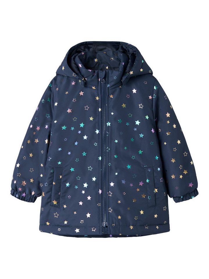 Name It Outdoorjacke NMFMAXI JACKET PA FOIL AOP NOOS Kunstfaser, wasserabweisend und mit abnehmbarer Kapuze Bild 5