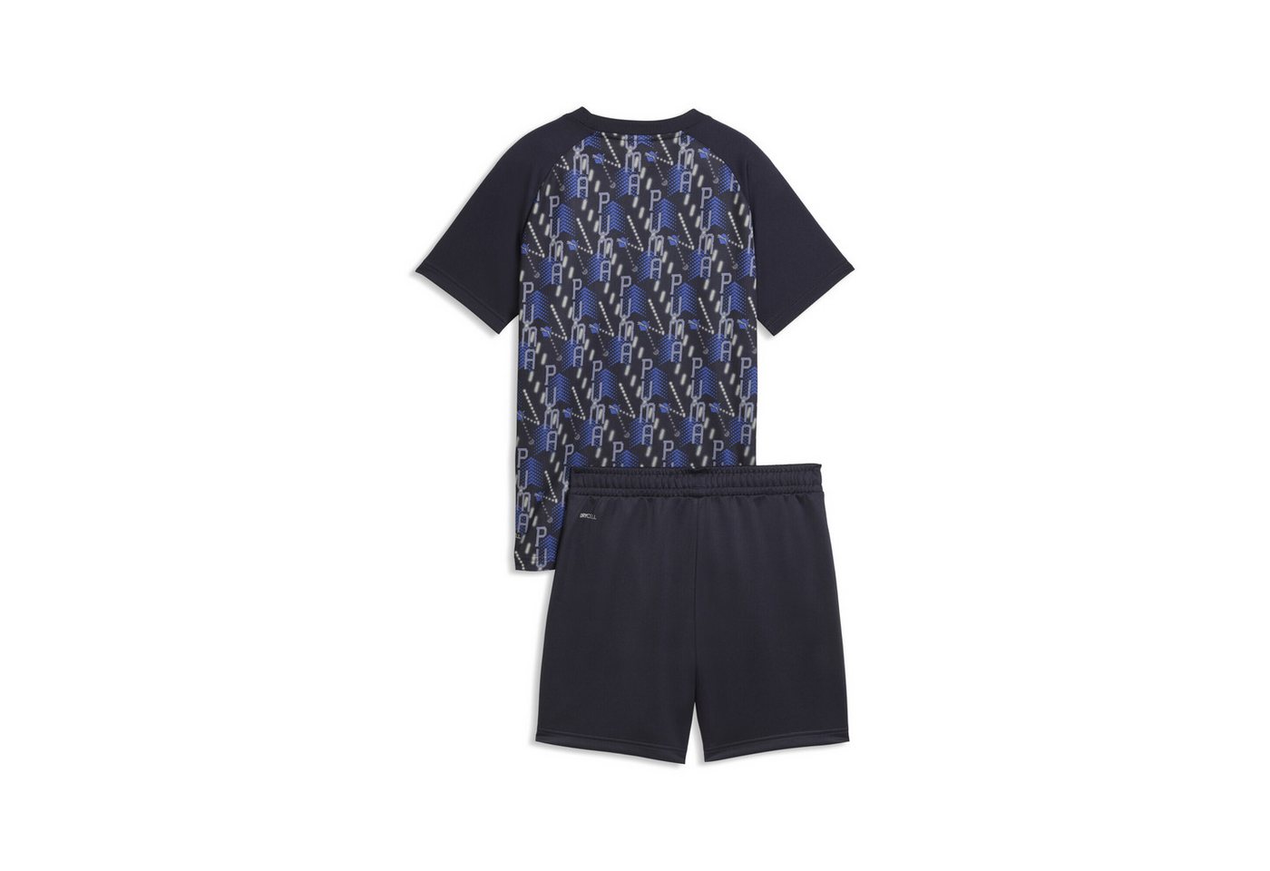 PUMA Jogginganzug TRAIN ALL DAY Essentials Bedrucktes T-Shirt und Shorts im Set