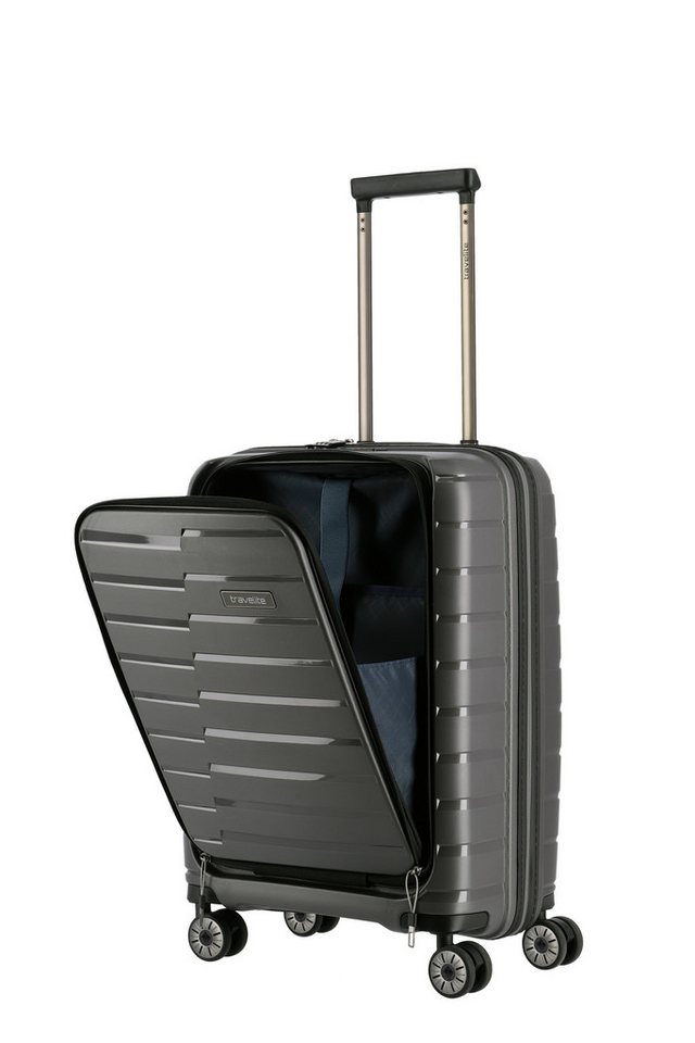travelite Trolley AIR BASE Reisekoffer Hartschale, 4 Rollen, kratzresistenter Oberfläche und cleverer Innenaufteilung
