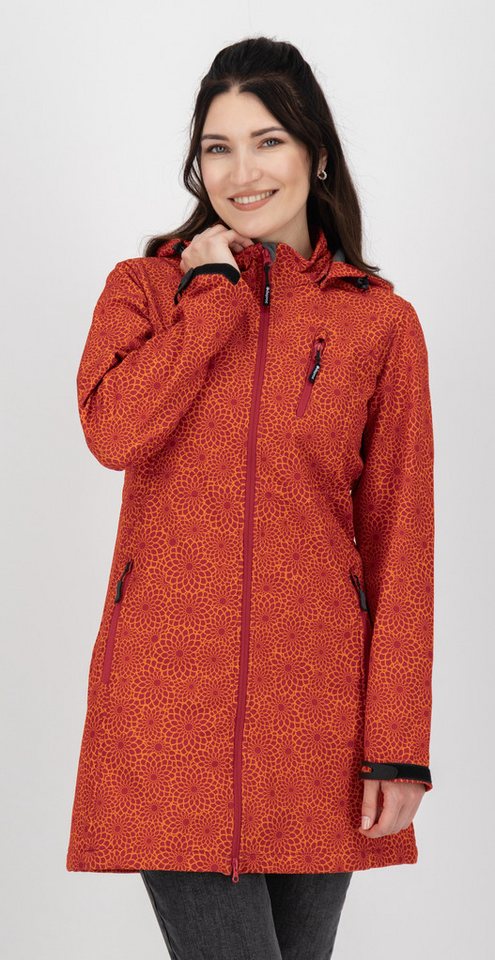 DEPROC Active Softshellmantel SHELBY PEAK XII Softshell Kurzmantel Longjacket leichter Softshell Kurzmantel mit abnehmbarer Kapuze