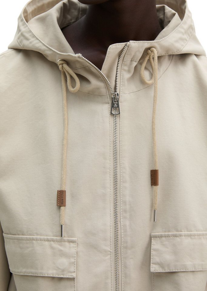 Marc O'Polo Outdoorjacke aus gepeachtem Baumwoll-Canvas