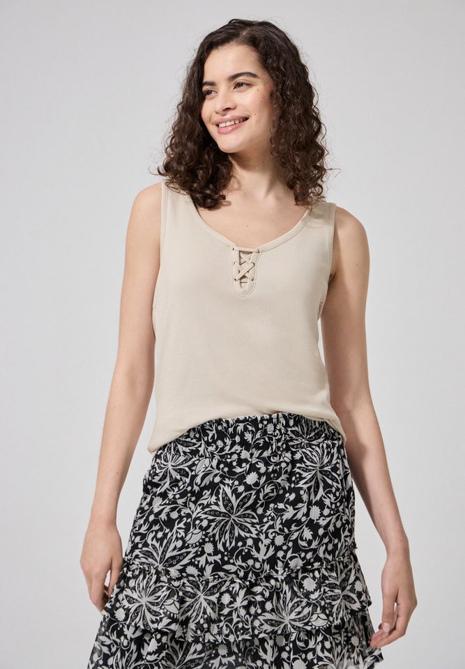 STREET ONE STUDIO 2-in-1-Tanktop aus softem Materialmix