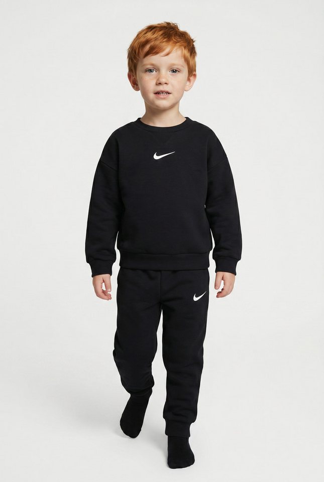 Nike Sportswear Jogginganzug ESSENTIAL FLEECE CREW SET (2-tlg), für Babys und Kinder, unifarbenes Design, mit sportlicher Optik