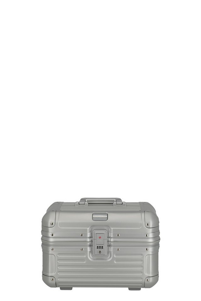 travelite Beautycase NEXT Kosmetikkoffer Aluminium, Kosmetikkoffer mit herausnehmbarem Inlay und TSA-Schloss