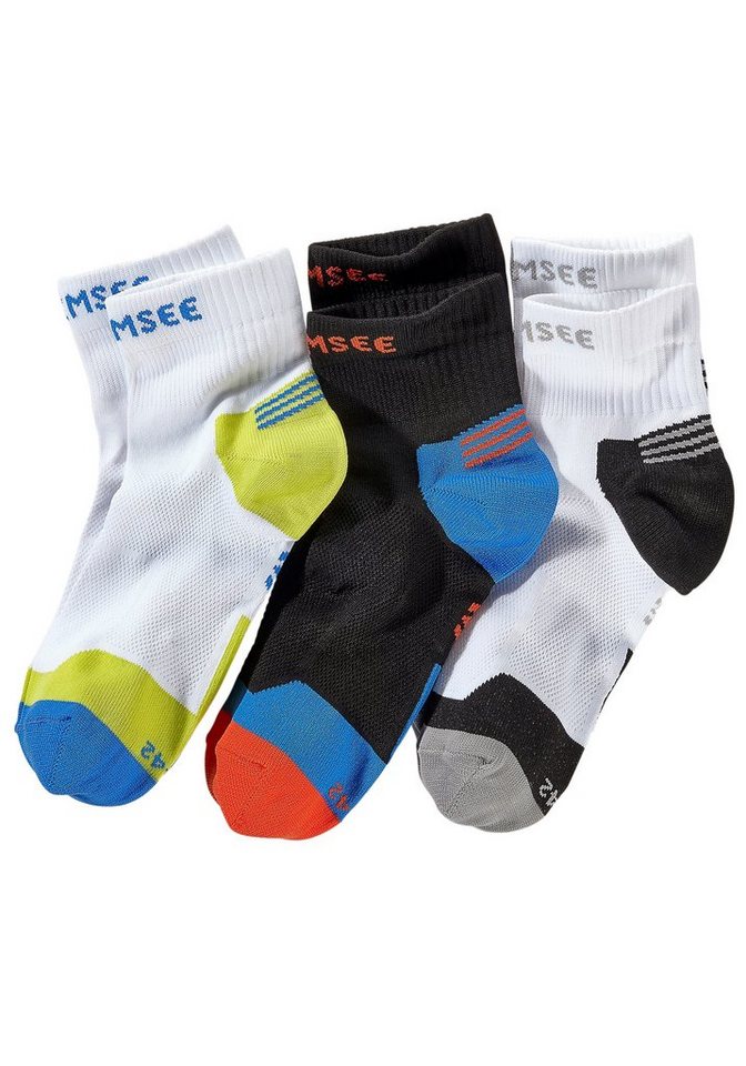 Chiemsee Funktionssocken Damen Herren Kurzsocken, Sportsocken für Laufen und Wandern (Packung, 3-Paar, Quarter Gr. 35-38 bis 43-46) schnell trocknend Bild 5
