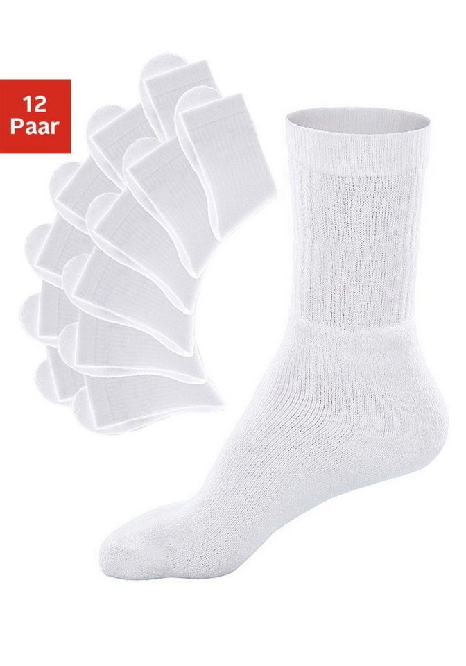 Go in Tennissocken Damen Herren Kinder Sportsocken uni aus Atmungsaktiver Baumwolle (Packung, 12-Paar, Großpackung) mit Frottee, mit verstärkter Ferse & Spitze Bild 5