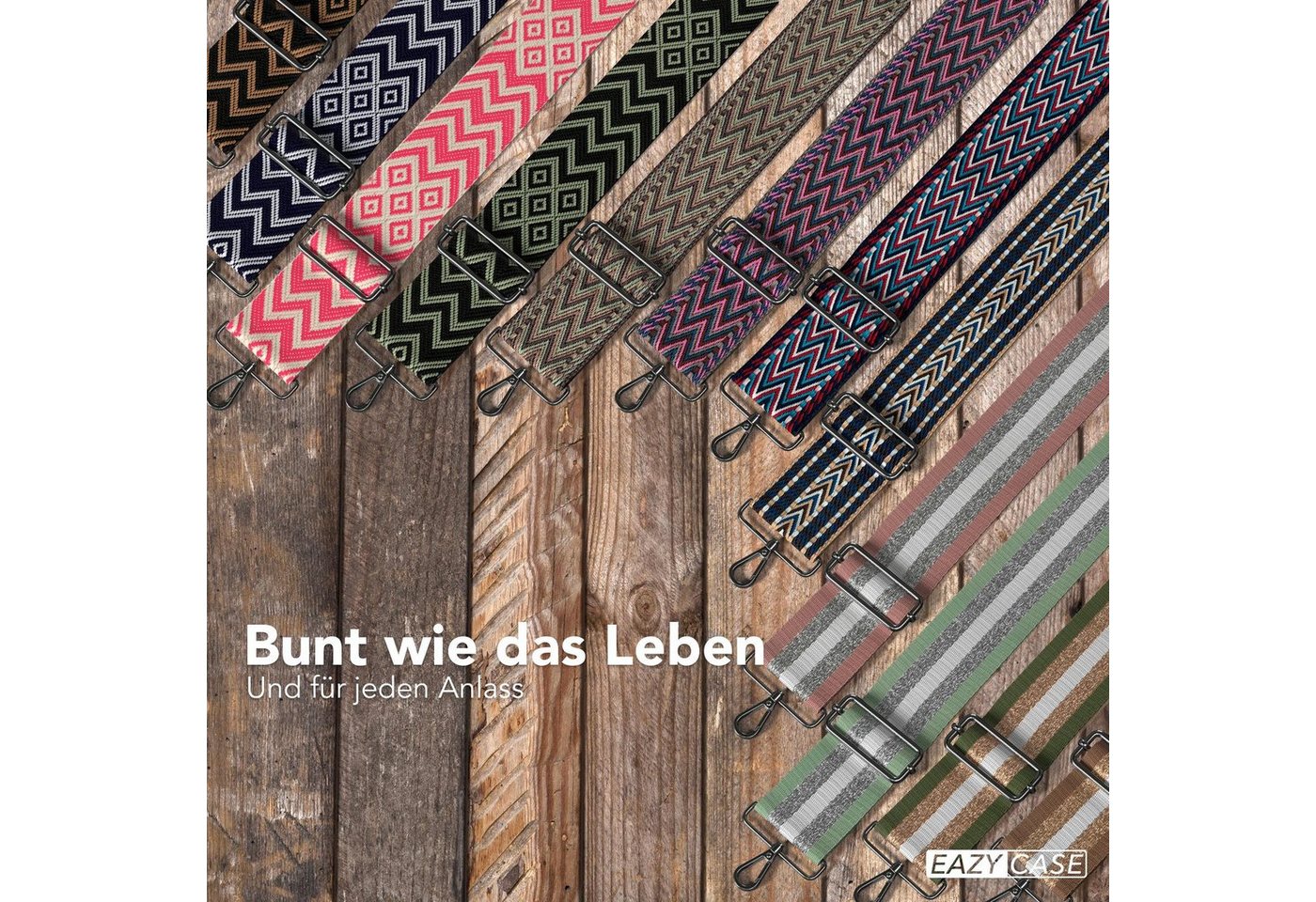 EAZY CASE Schulterriemen Schultergurte für Taschen gemustert Breite Gürteltasche DIY Riemchen Taschenband Umhängetasche Mint Grün Bild 5