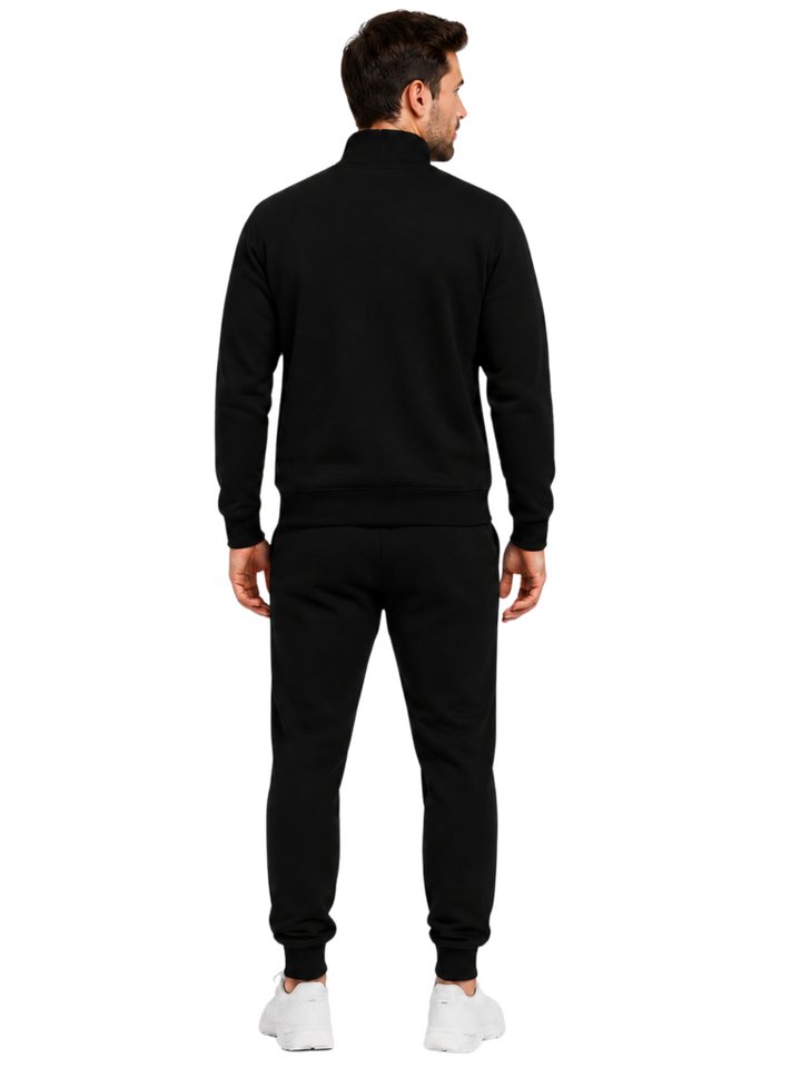 L.gonline Jogginganzug Herren Trainingsanzug Freizeitanzug ohne Kapuze 500A (Zipperjacke ohne Kapuze und Hose, 2-tlg., Zipperjacke und Hose), Fitness Freizeit Casual Bild 5