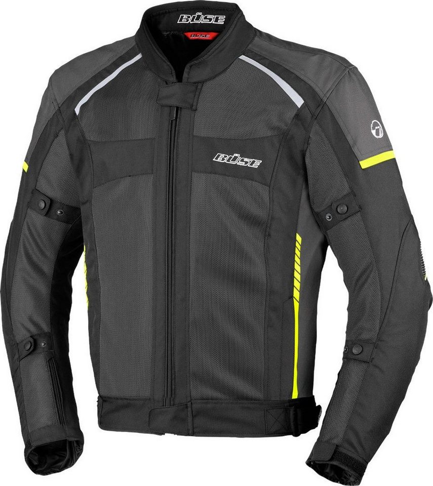 Büse Motorradjacke Santerno Motorrad Textiljacke Atmungsaktiv belüftet weitenverstellbar reißverschluss