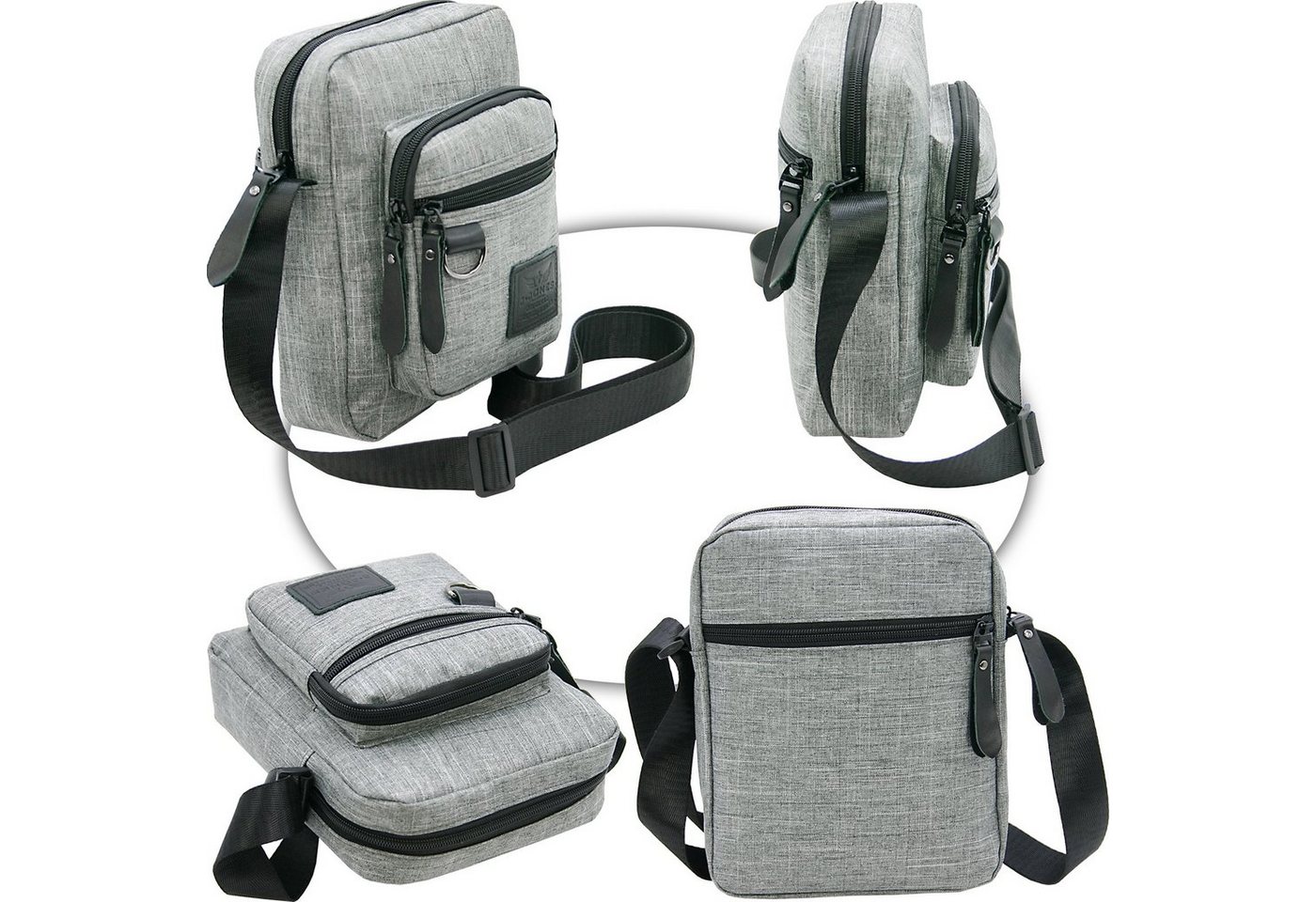 J JONES JENNIFER JONES Messenger Bag Kleine Herren Umhängetasche - Crossover Schultertasche, 19 x 23 x 10 cm Bild 3