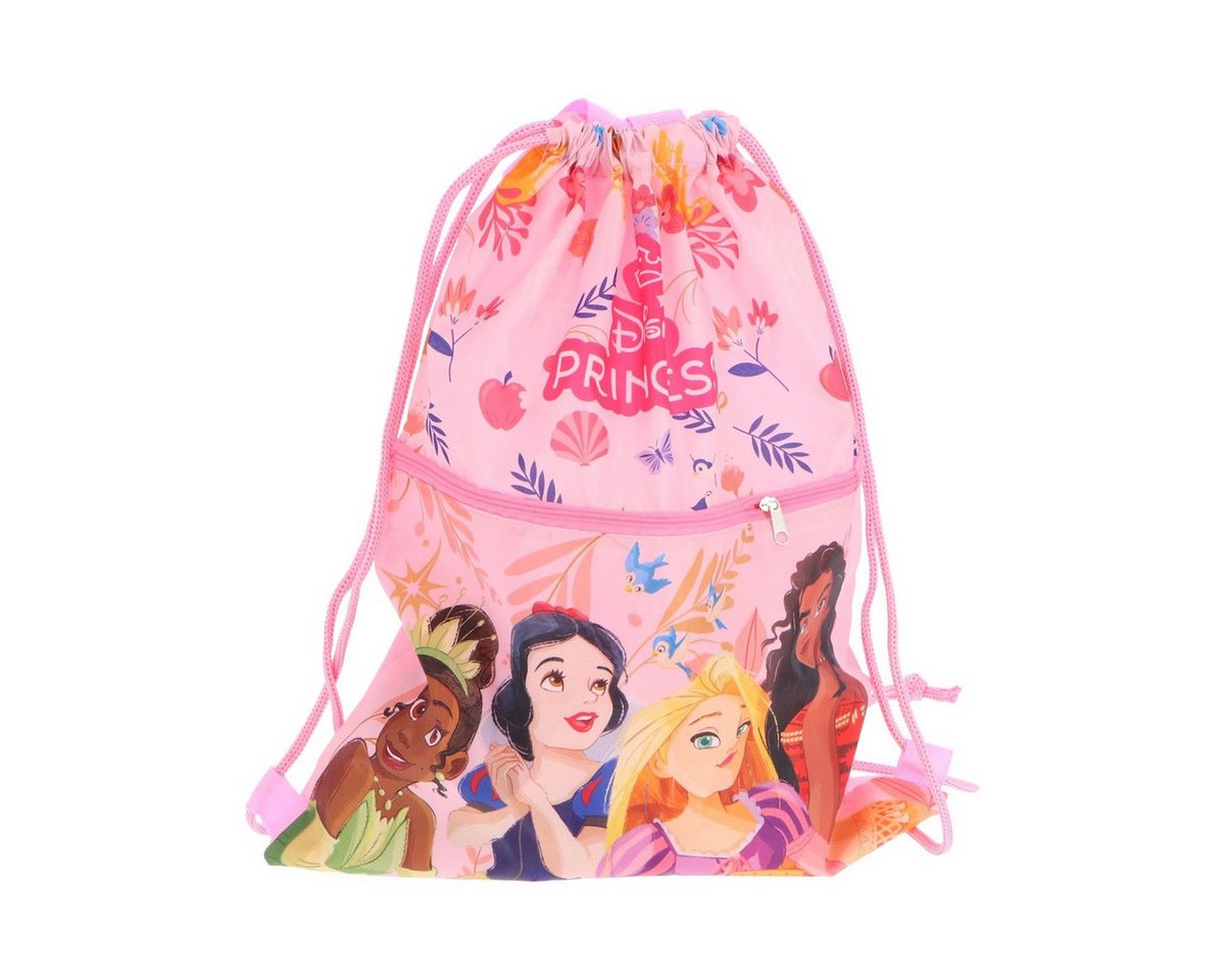 Disney Princess Turnbeutel - Sportbeutel 45x34,5 cm für Kinder (1-tlg), ideal für Sportbekleidung, perfekt für Reisen oder unterwegs