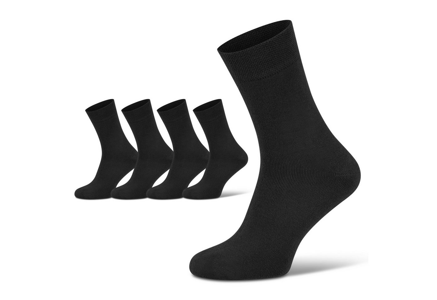 footart Thermosocken Bambus Viskose warmes Vollfrottee druckfrei ohne Gummi schwarz (2er Pack) atmungsaktiv, feuchtigkeitsableitend Bild 2