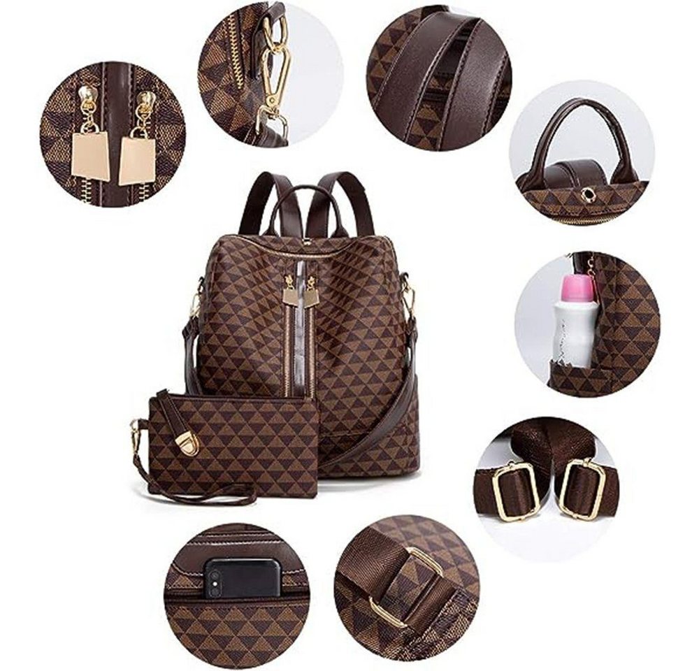 feinlux Rucksack Laptop-Rucksack (Packung, Schulrucksack, Reiserucksack), Großes Fassungsvermögen Ordentliche Aufbewahrung Robust und stylisch