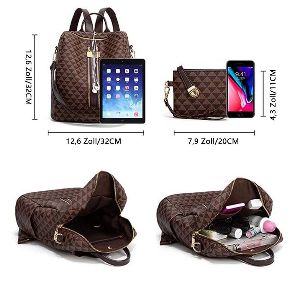 feinlux Rucksack Laptop-Rucksack (Packung, Schulrucksack, Reiserucksack), Großes Fassungsvermögen Ordentliche Aufbewahrung Robust und stylisch Bild 2