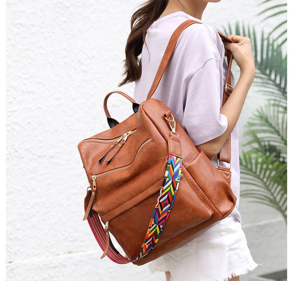 feinlux Rucksack Laptop-Rucksack (Packung, Schulrucksack, Reiserucksack), Geeignet für den täglichen Gebrauch wie Arbeit, Schule usw. Bild 5
