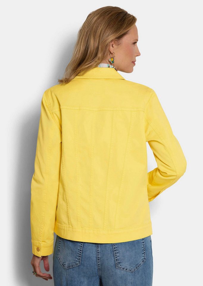 GOLDNER Outdoorjacke Baumwolljacke mit edlen Ziernähten Denimjacke mit Hemdkragen, Knopfleiste, Taschen und Langarm Bild 2