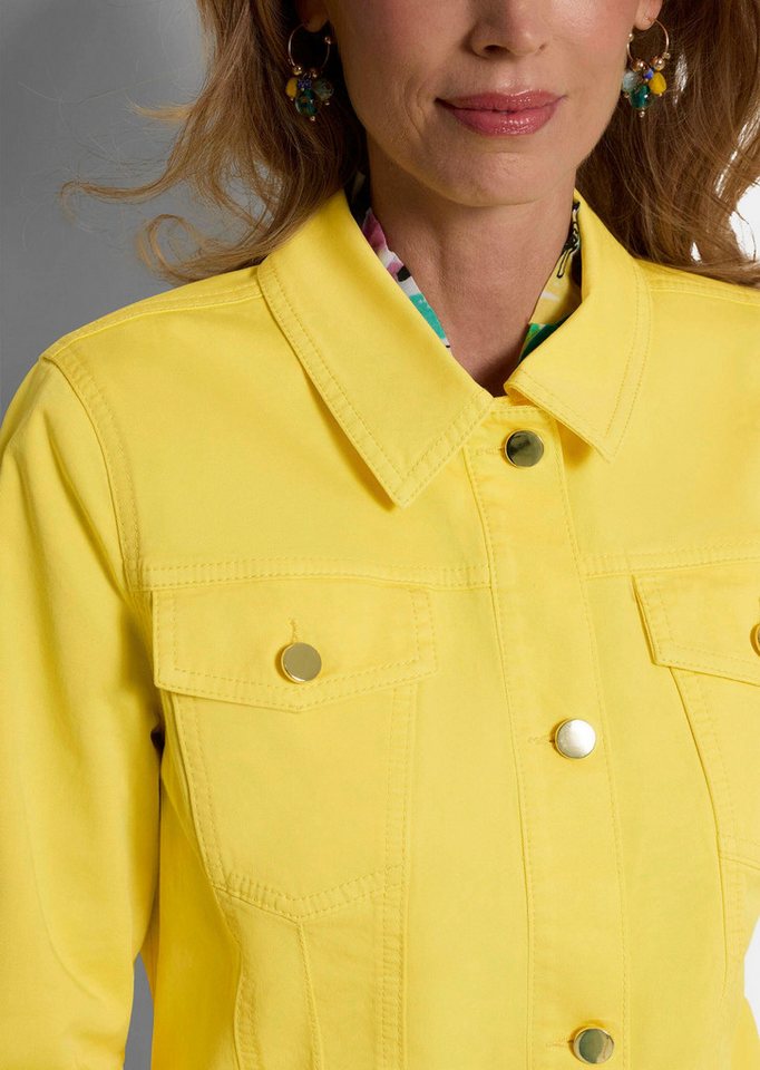 GOLDNER Outdoorjacke Baumwolljacke mit edlen Ziernähten Denimjacke mit Hemdkragen, Knopfleiste, Taschen und Langarm Bild 4