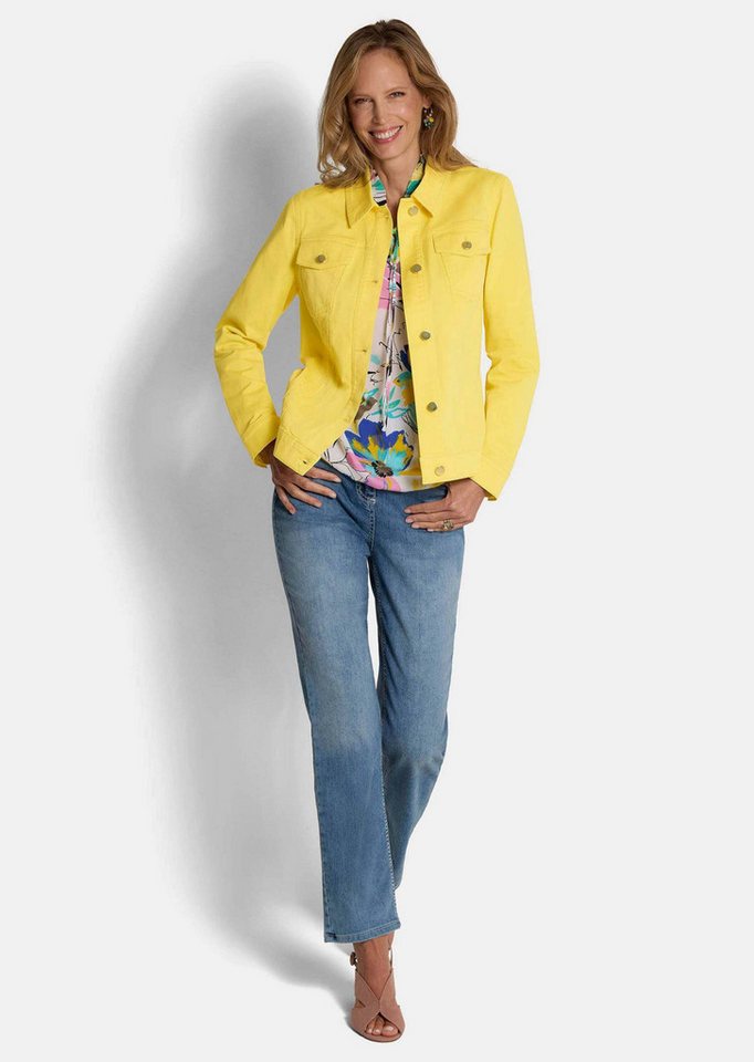 GOLDNER Outdoorjacke Baumwolljacke mit edlen Ziernähten Denimjacke mit Hemdkragen, Knopfleiste, Taschen und Langarm Bild 5