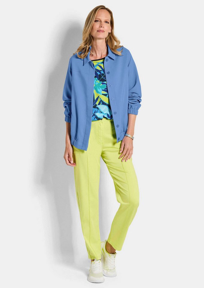 GOLDNER Outdoorjacke Sommerjacke mit Hemdkragen Freizeitjacke mit Knopfleiste, Gummibündchen, Taschen und Langarm Bild 5