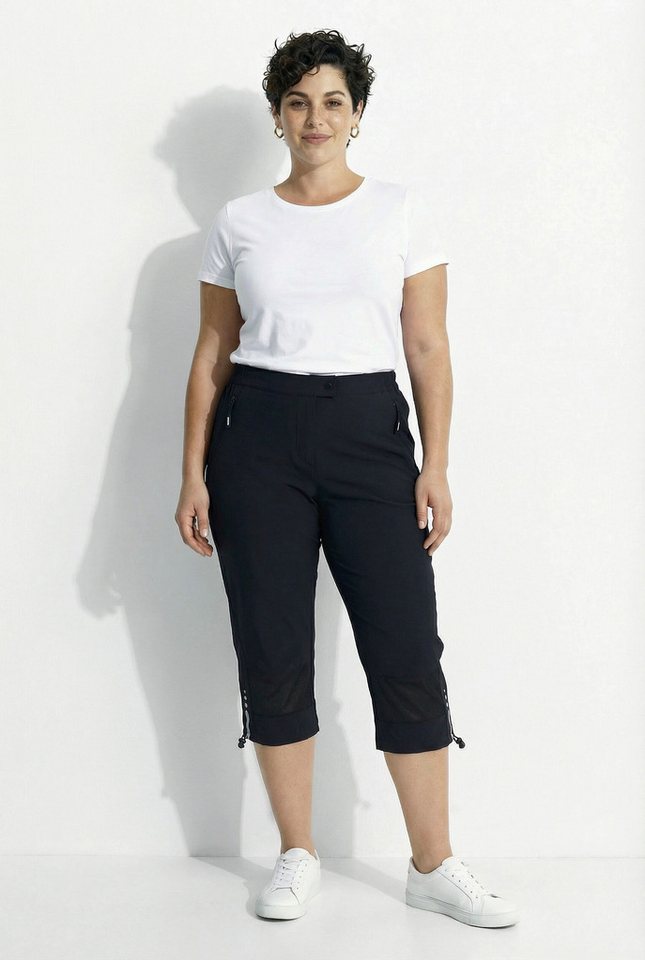 Ulla Popken Funktionshose Funktions-Stretchcapri gerades Bein Bild 4