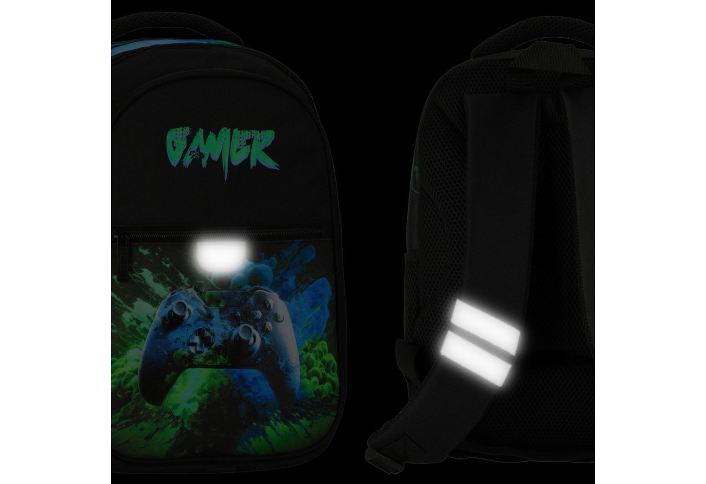 Sarcia.eu Schulrucksack Spielkonsole Schulrucksack für Jungen mit Reflektoren, 24 l