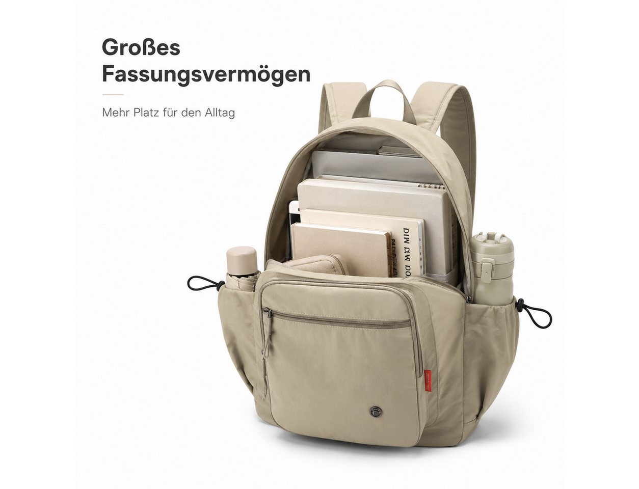 OYLCDI Rucksack Reiserucksack Freizeitrucksack Tagesrucksack mit Reißverschlussfach (42 x 31 x 22 cmgroßes Fassungsvermögen,Handgepäck Rucksack, verstellbaren Schultergurten und mehreren Fächern), Trekkingrucksack für Damen & Herren Schule, Arbeit und Reisen Bild 2