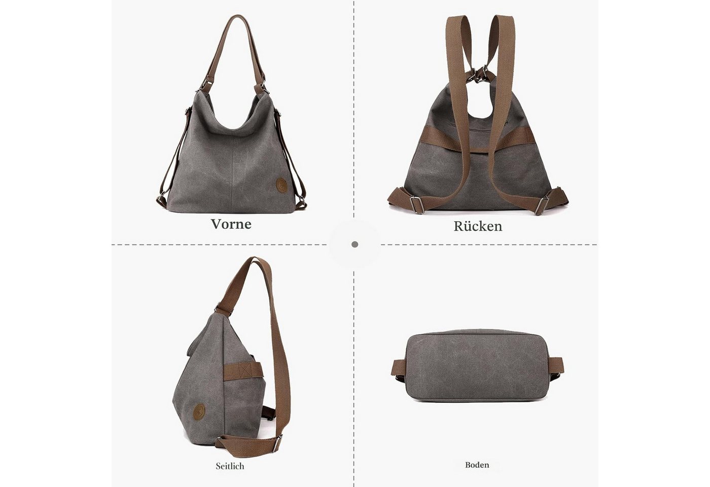 nsihing Rucksack Damen Rucksack Große Kapazität Schultasche Casual Handtasche Vintage Bild 2