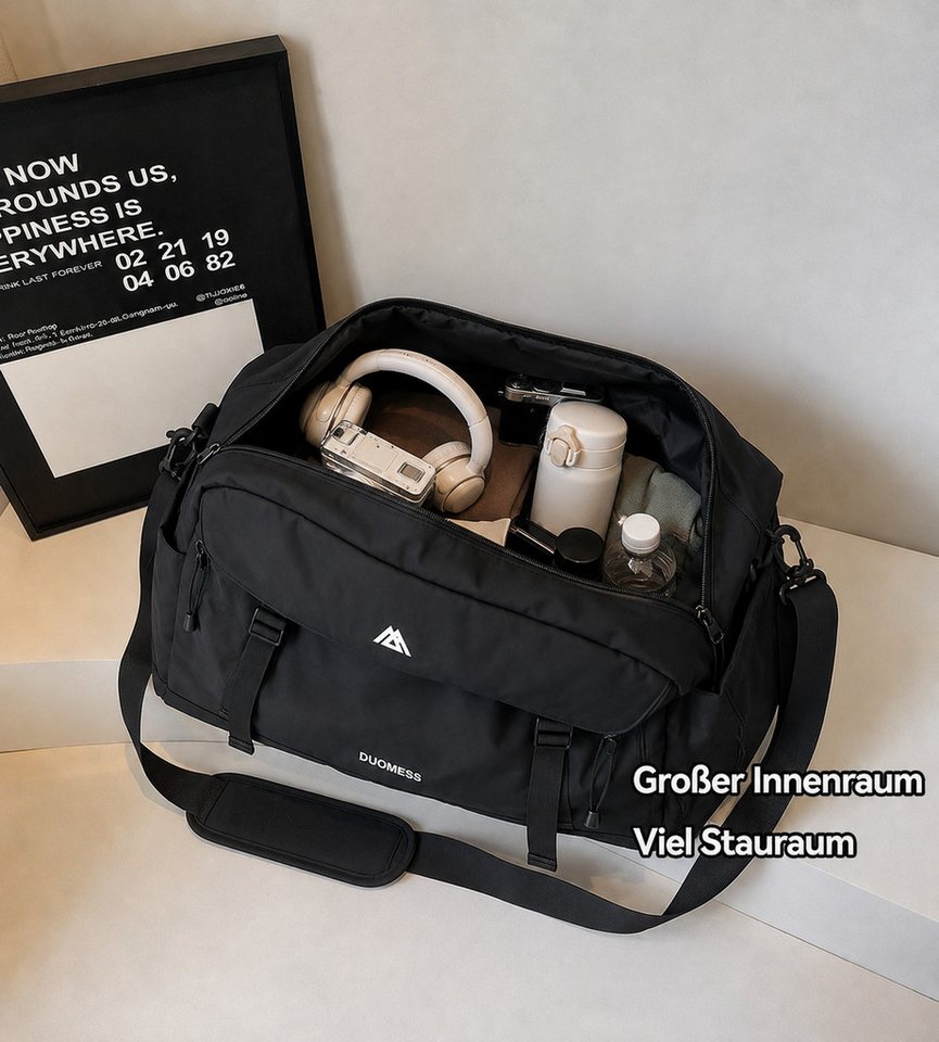 Fyrove Sporttasche & Reisetasche für Damen und Herren klein I Trainingstasche (mit Schuhfach und Nassfach I, ideal als Reisetasche Handgepäck, Gym Bag), Fitness Tasche, Trainings Tasche, Sport Bag Bild 3