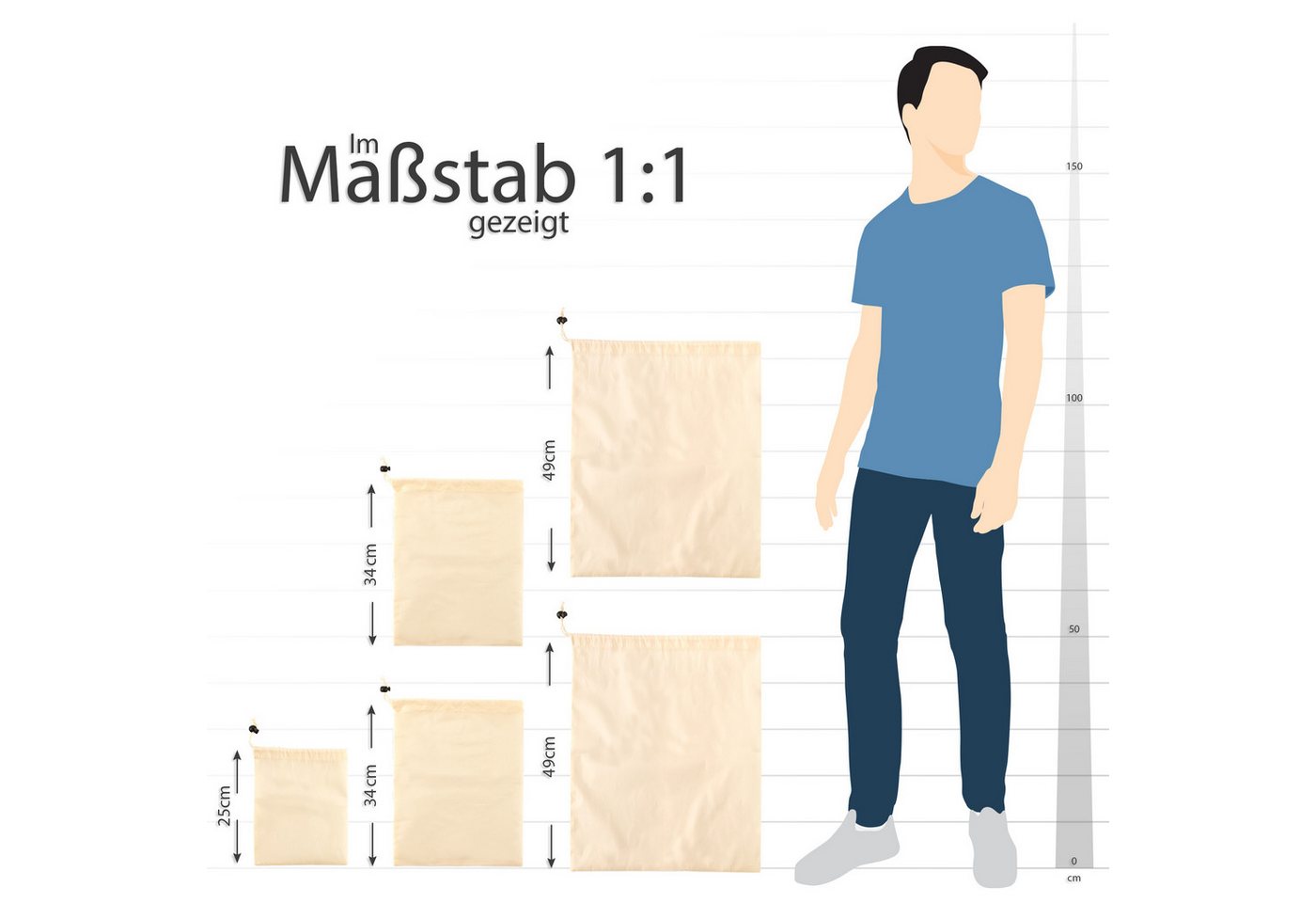 EAZY CASE Kofferorganizer 5er Set Koffer Organizer Bags, Schuhbeutel für Reisetasche & Rucksack Stausack Wäschebeutel Beige Bild 5