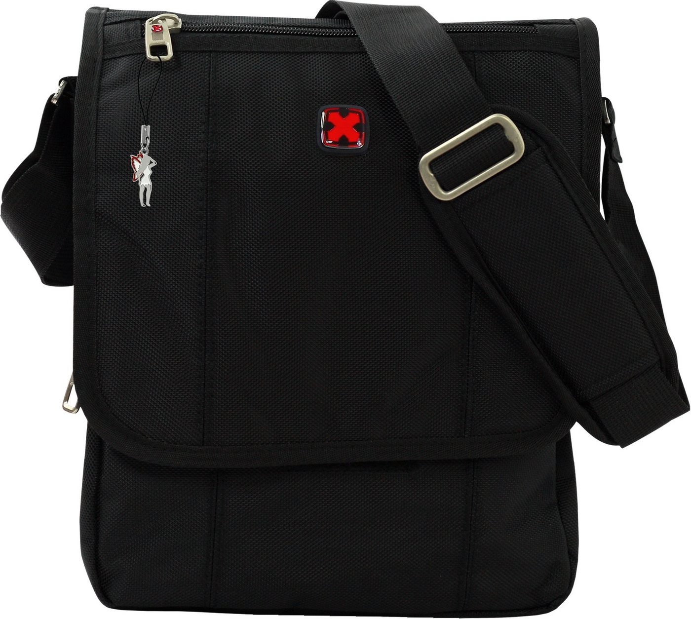 Travel N Meet Messenger Bag Travel N Meet Damen Herren Umhängetasche (Messenger Bag), Herren Messenger Bag, Flugbegleiter Polyester, schwarz ca. 24cm Bild 3
