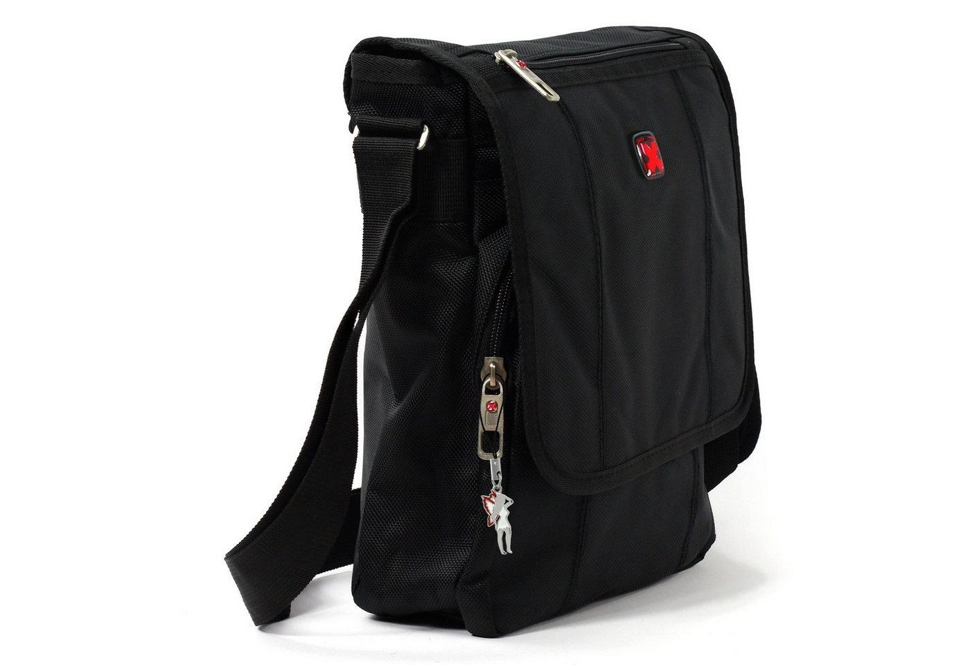 Travel N Meet Messenger Bag Travel N Meet Damen Herren Umhängetasche (Messenger Bag), Herren Messenger Bag, Flugbegleiter Polyester, schwarz ca. 24cm Bild 5